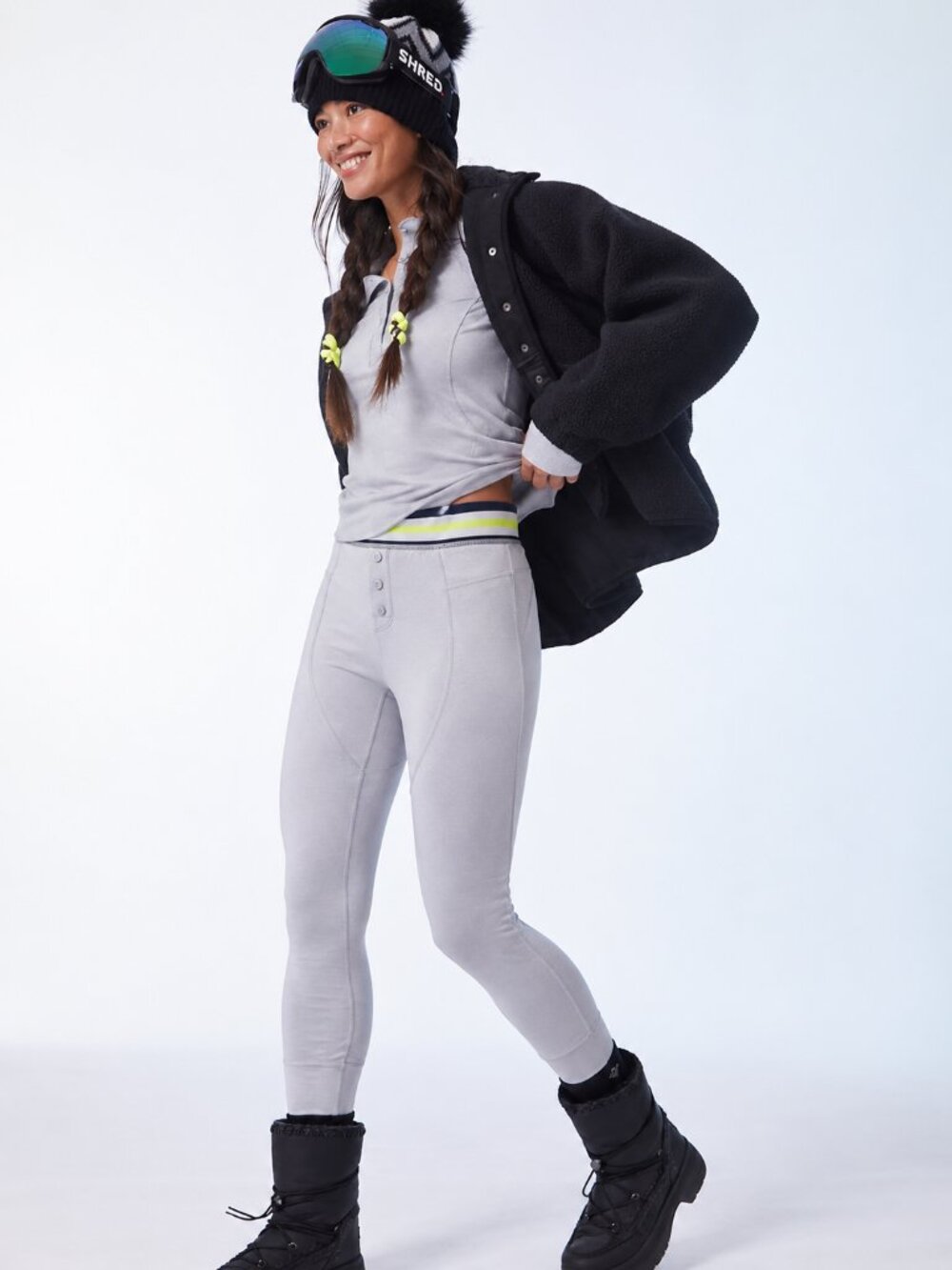 FREE PEOPLE MOVEMENT Fireside Base Layer Leggings Outdoor Hiking Gorpcore L